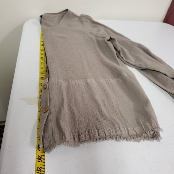 Soft Surroundings Womens Fairy Grunge Button Up Top Size L Lagom Bohemian Hippie - Picture 7 of 12
